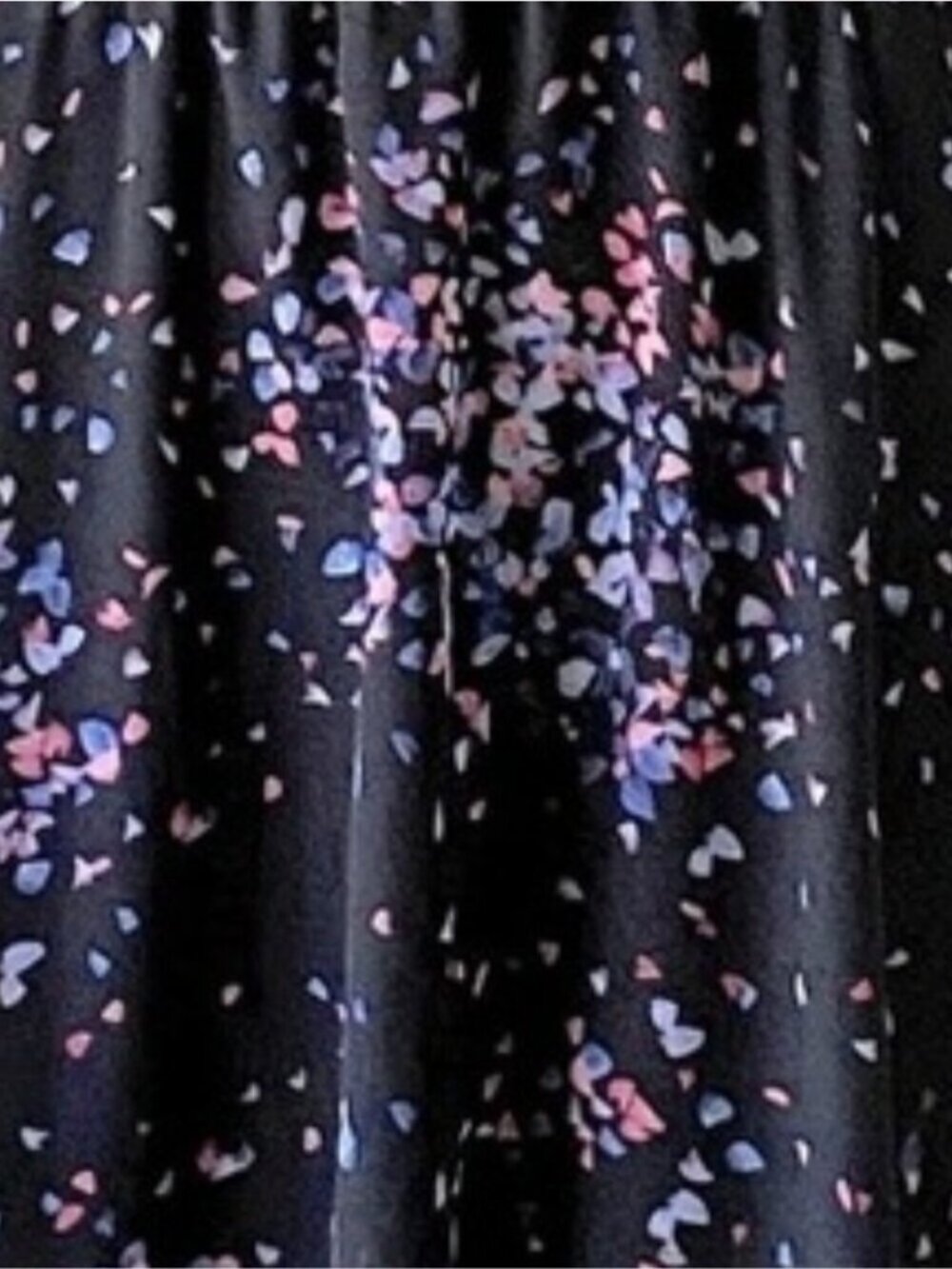 ELLE Abstract Polka Dot Asymmetrical Dress Women’s Size Small Black W/Pink &Blue
